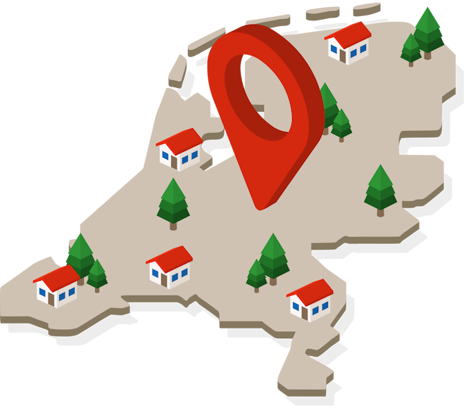 Vind een adviseur kaartje met locatie